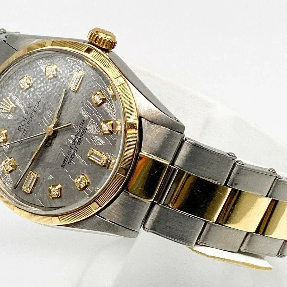 ROLEX 34MM VS G DIAMOND 18K GOLD OYSTER MEN'S!!!